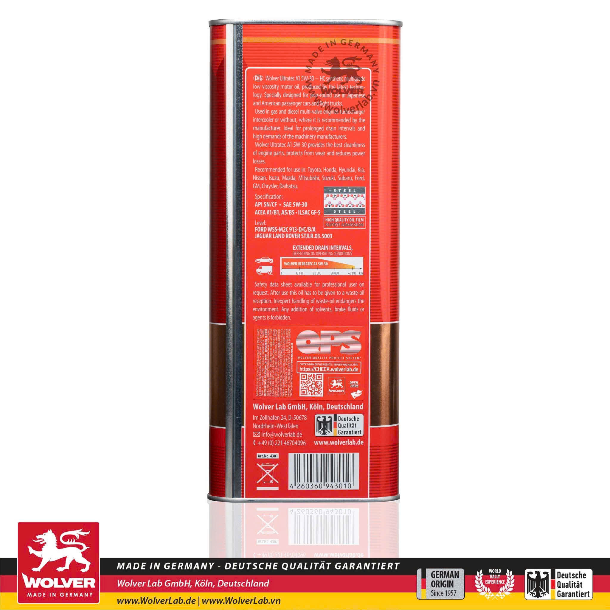 Wolver Ultratec A1 5w30 - Ảnh 3