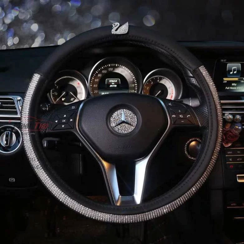 Bọc Vô Lăng Ô Tô Đính Đá Họa Tiết - Ảnh 3