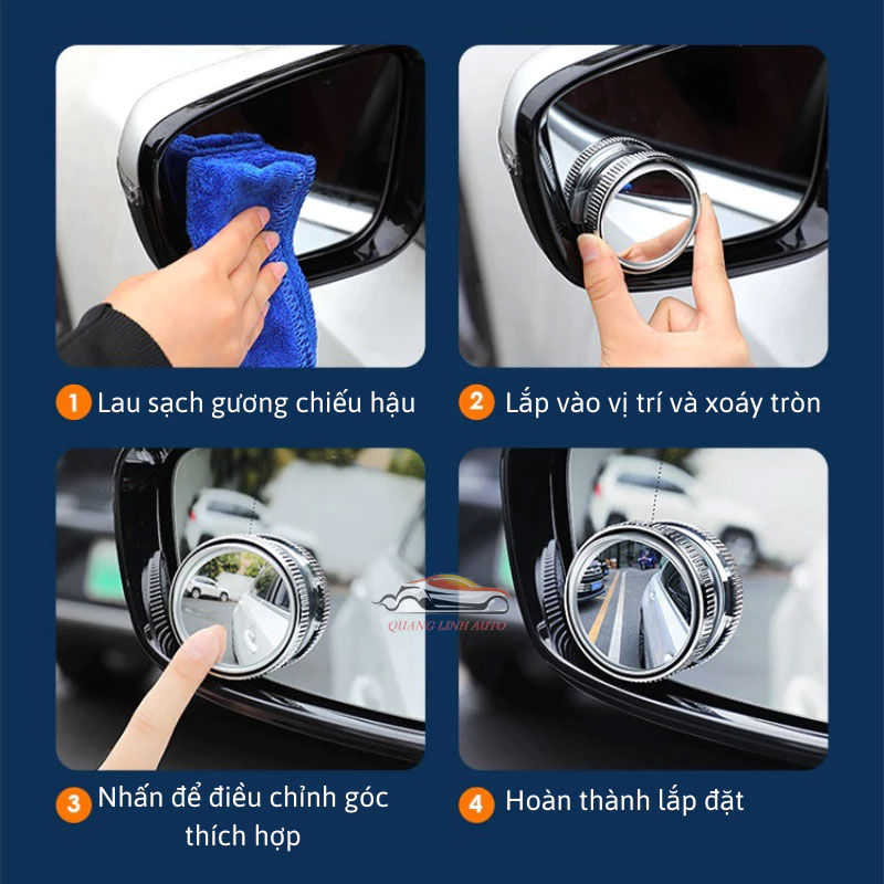 Gương Cầu Lồi Hít Kính Ô Tô Cao Cấp - Ảnh 2